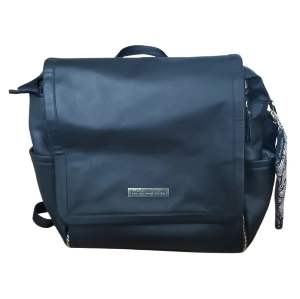 Petunia Pickle Bottom Boxy Backpack In Black Matte‎ Leatherette